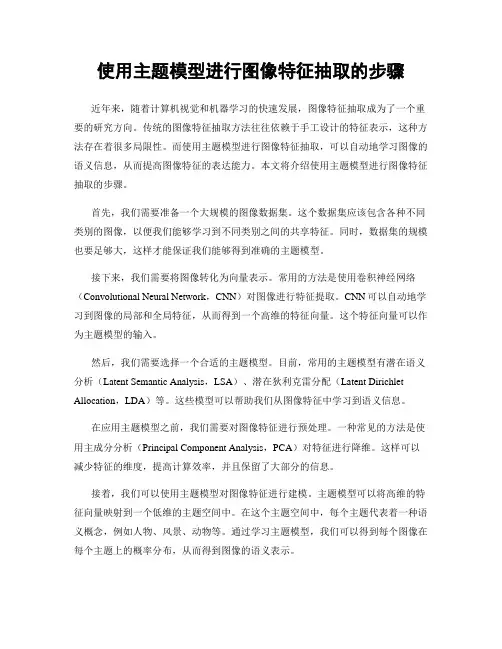 使用主题模型进行图像特征抽取的步骤