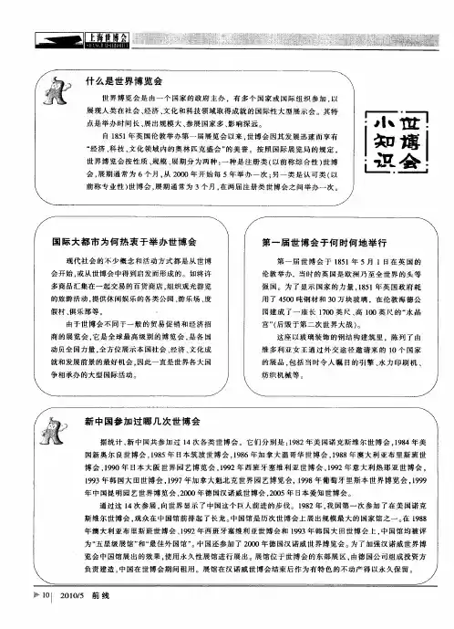 什么是世界博览会
