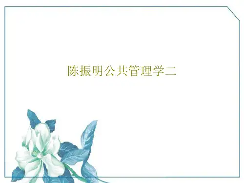 陈振明公共管理学二52页PPT