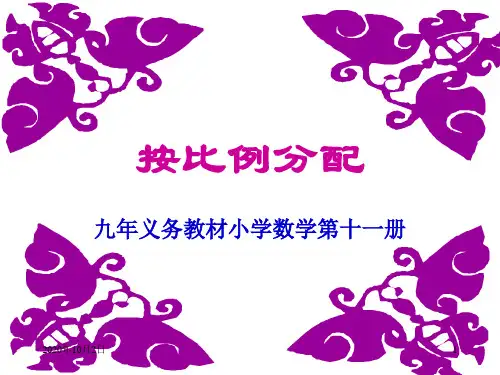 按比例分配PPT课件
