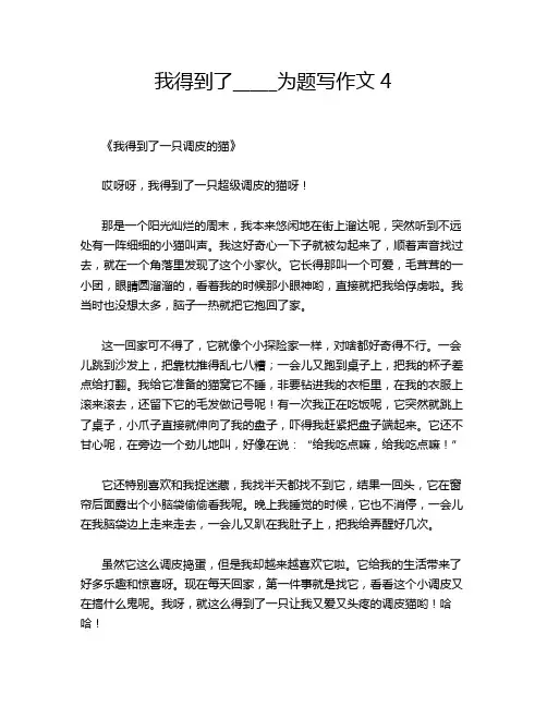 -我得到了_____为题写作文