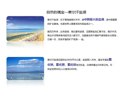 自然的瑰宝察尔汗盐湖