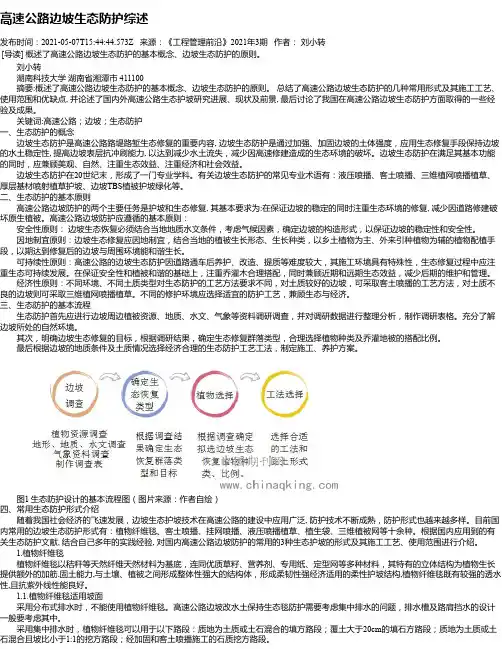 高速公路边坡生态防护综述