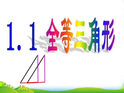 青岛版八年级数学上册《全等三角形》课件(共26张PPT)