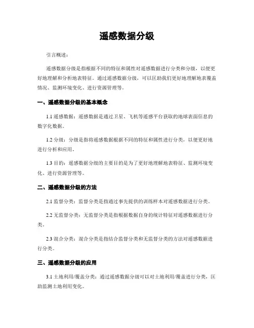 遥感数据分级
