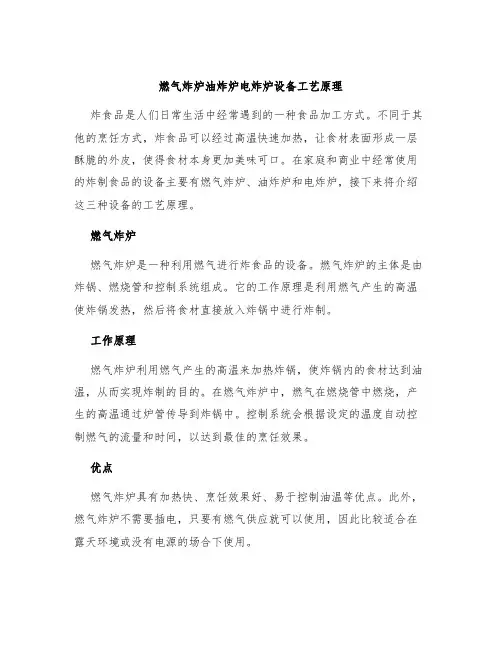 燃气炸炉油炸炉电炸炉设备工艺原理