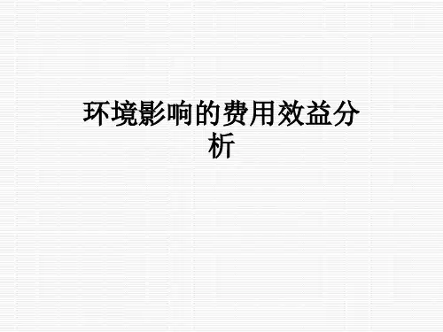 环境影响的费用效益分析