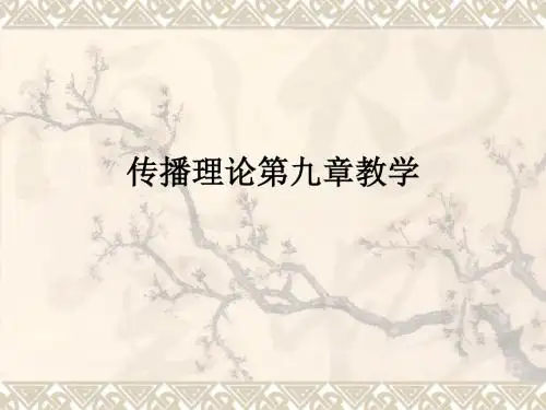 传播理论第九章ppt课件
