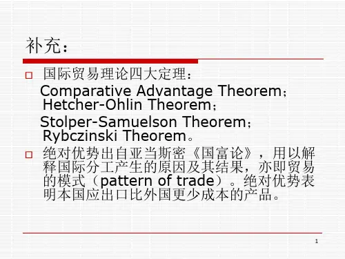 补充：比较优势与绝对优势