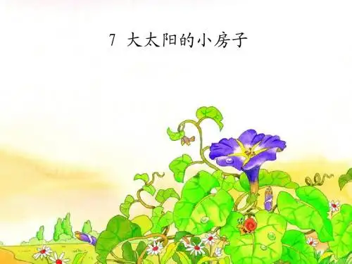 07第七课 大太阳的小房子