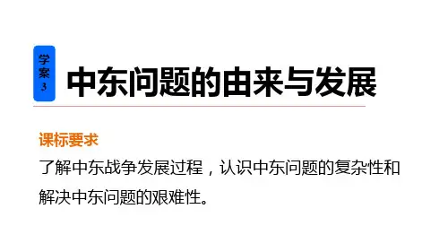 精品人教版高二历史选修三5.3中东问题的由来与发展ppt课件可编辑
