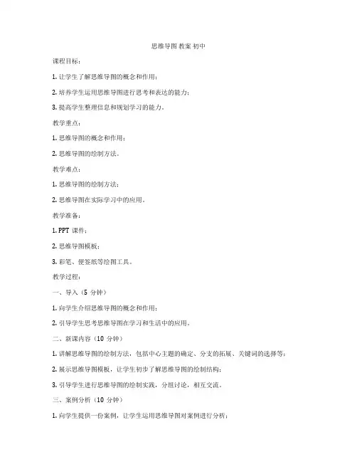 思维导图 教案 初中