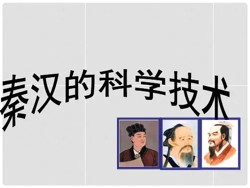 七年级历史上册 第13课 秦汉科学的技术课件 中华书局版