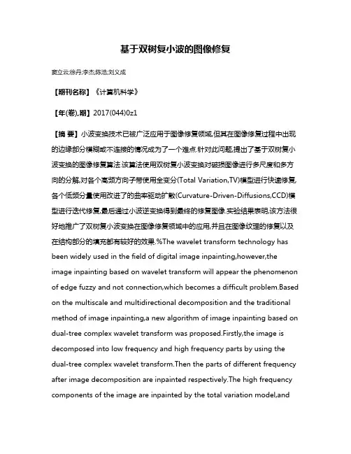 基于双树复小波的图像修复