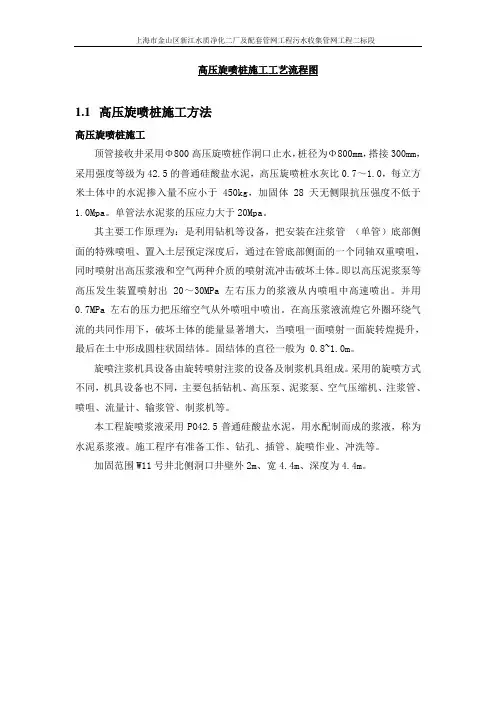 高压旋喷桩施工工艺流程图