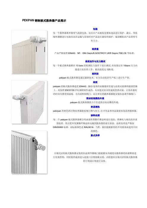 PEKPAN暖气片介绍