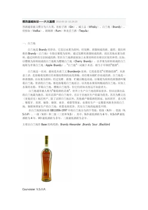 酒水的基本知识