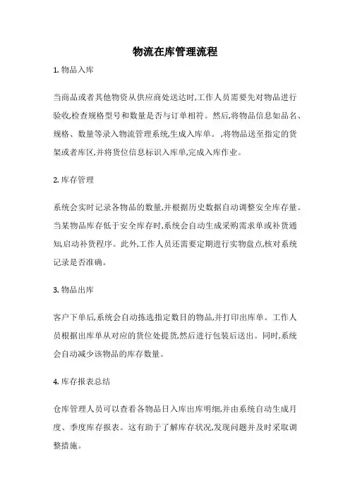 物流在库管理流程