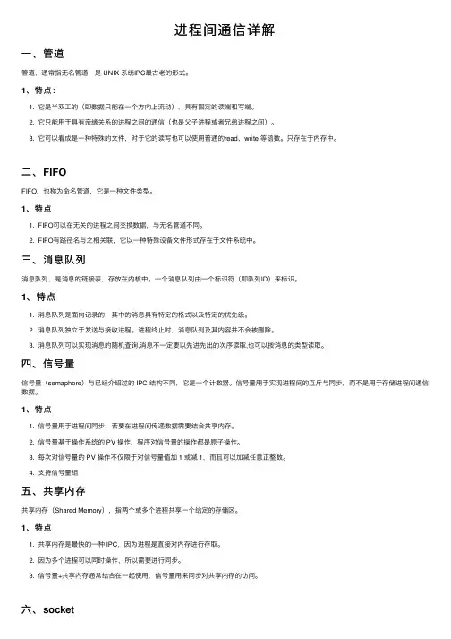 进程间通信详解