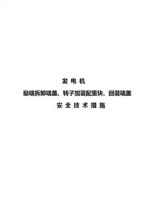 发电机励磁端拆装、转子配重块加装、励磁端端盖回装安全技术措施