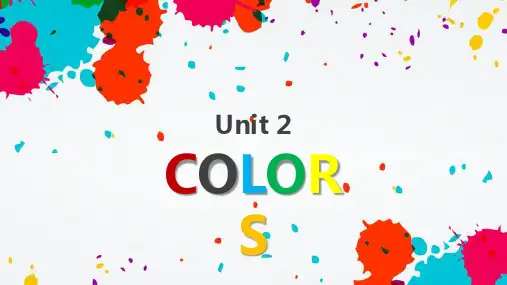 小学三年级英语第二单元colors含内容PPT模板
