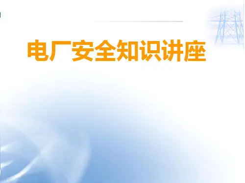 电厂安全基本知识讲解讲解