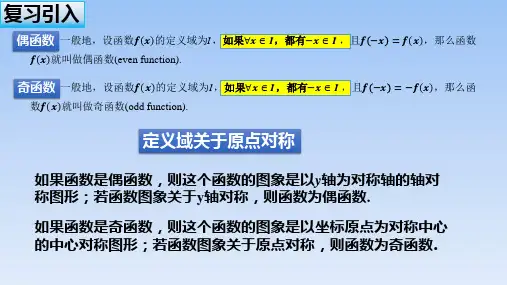 高中数学必修第一册人教A版《3.2函数的奇偶性---奇偶性的应用》名师课件