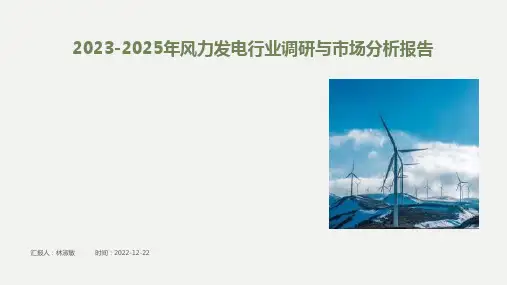 2023-2025年风力发电行业调研与市场分析报告