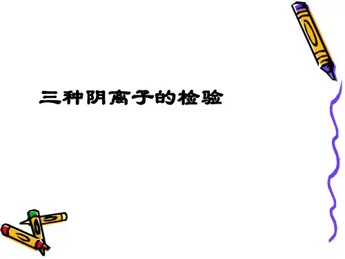 三种阴离子的检验