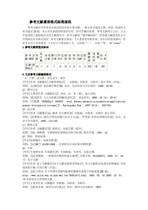 参考文献的标准格式 2