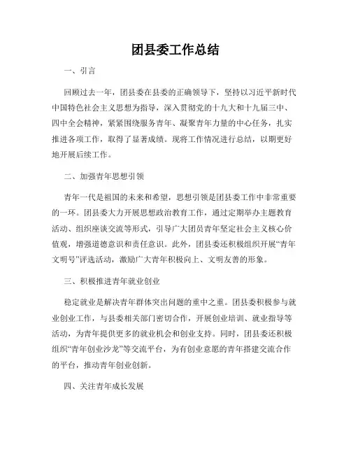 团县委工作总结