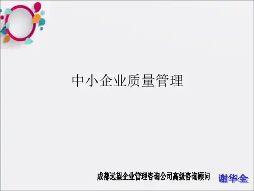 《中小企业质量管理》PPT课件