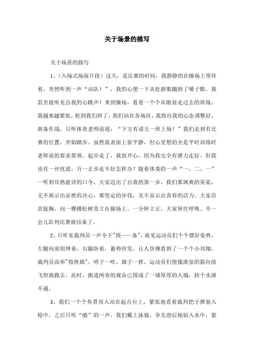 关于场景的描写