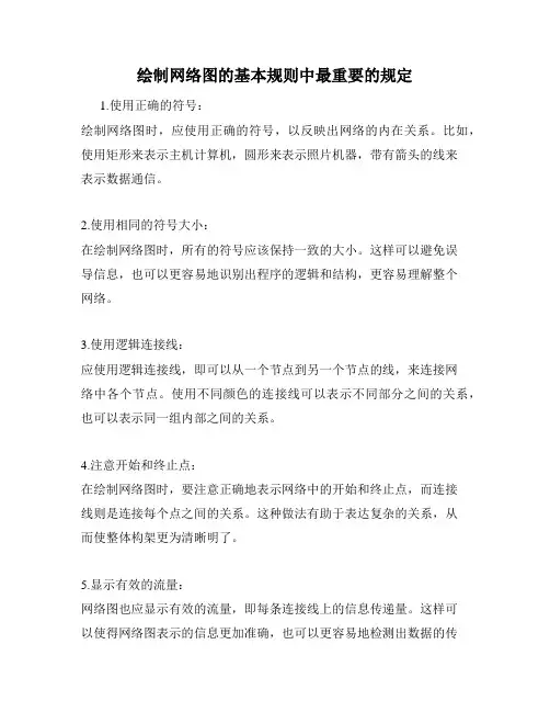 绘制网络图的基本规则中最重要的规定