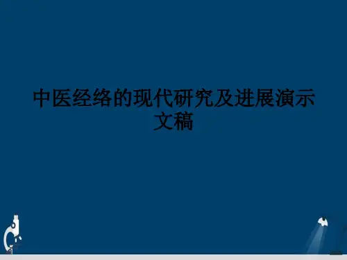 中医经络的现代研究及进展演示文稿