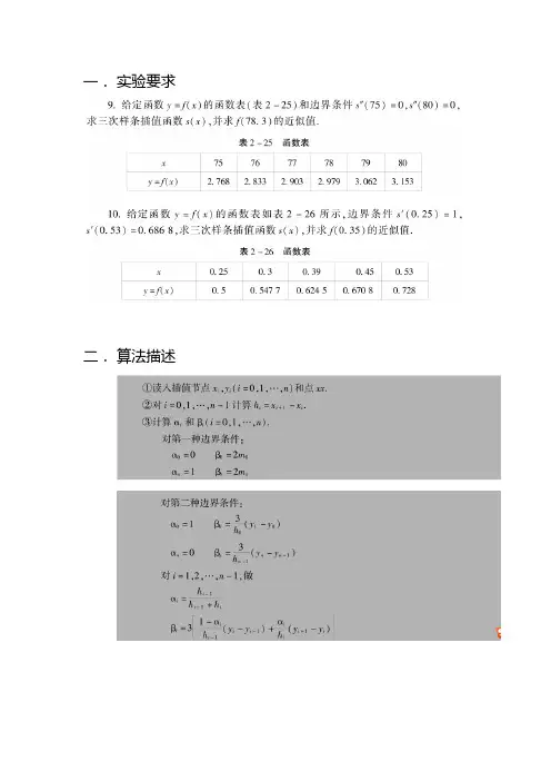 数值分析_三次样条差值