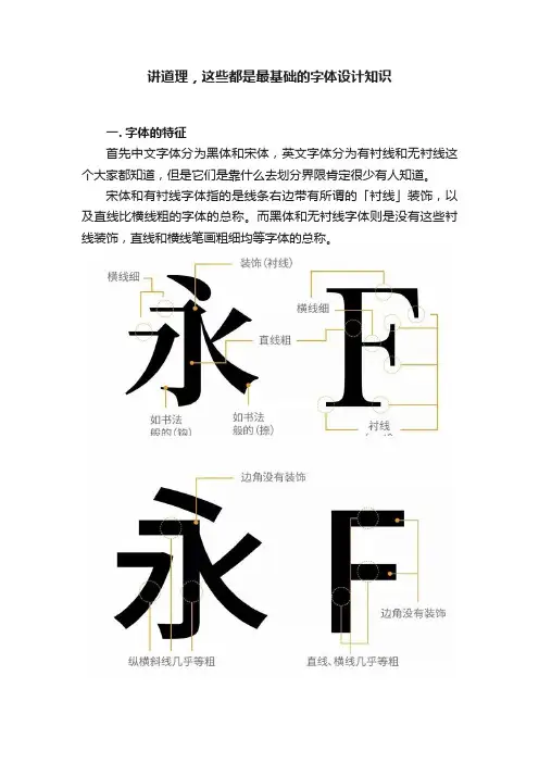 讲道理，这些都是最基础的字体设计知识