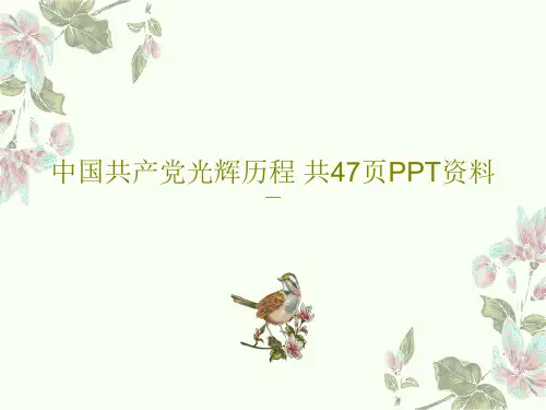 中国共产党光辉历程 共47页PPT资料49页PPT