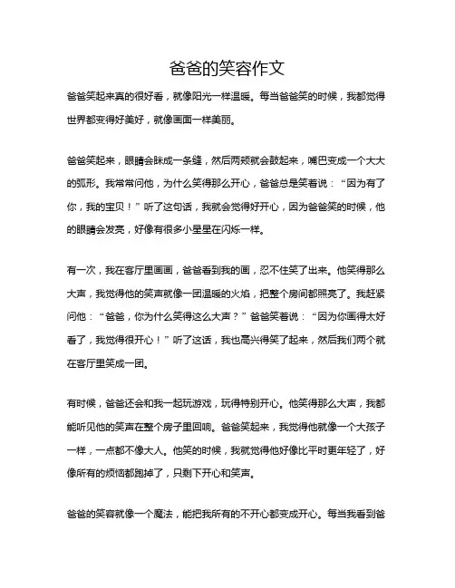 爸爸的笑容作文