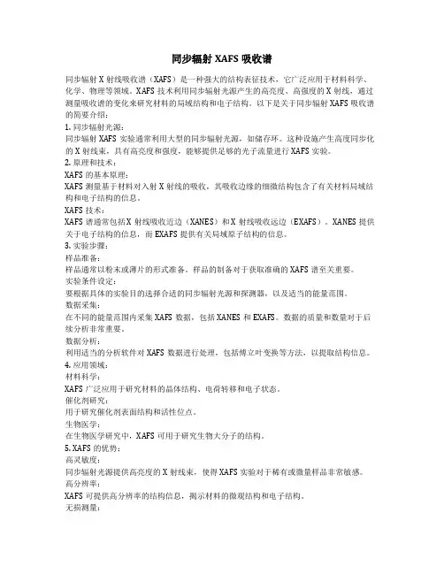 同步辐射xafs吸收谱