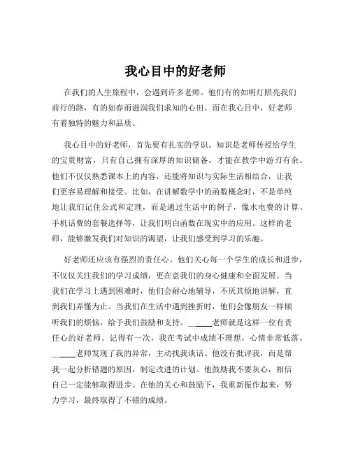 我心目中的好老师