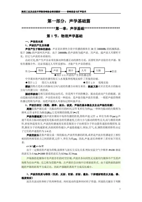 第一章第一节物理声学基础