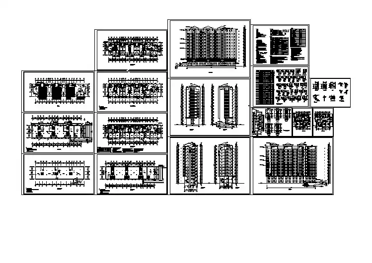 某市区小区公寓建筑详细方案设计施工CAD图纸（含设计说明）