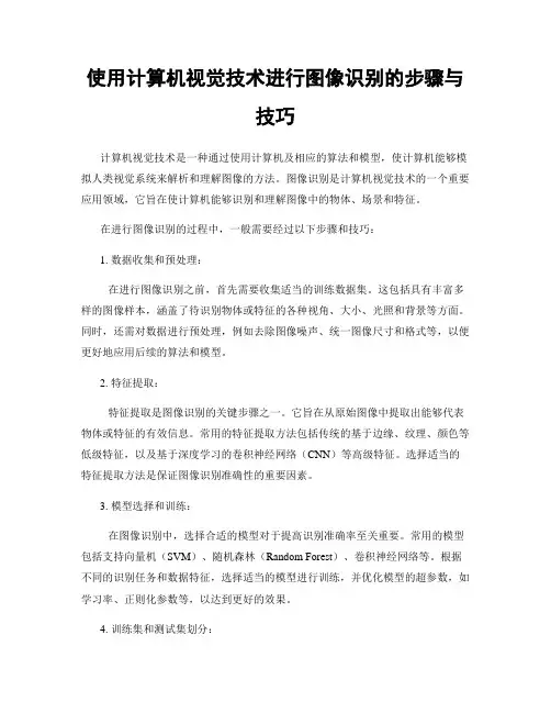 使用计算机视觉技术进行图像识别的步骤与技巧