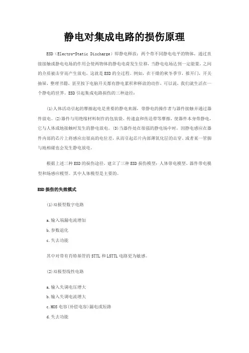 静电对集成电路的损伤原理