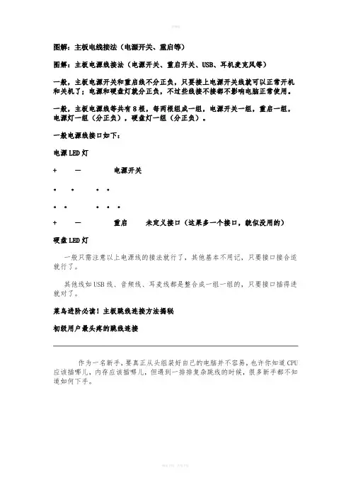 图解-主板电线接法