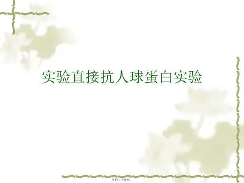 实验直接抗人球蛋白实验