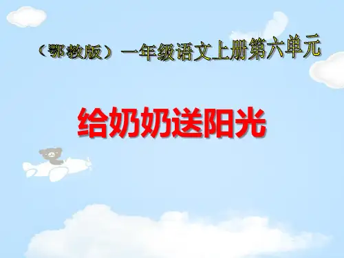 《给奶奶送阳光》PPT课件