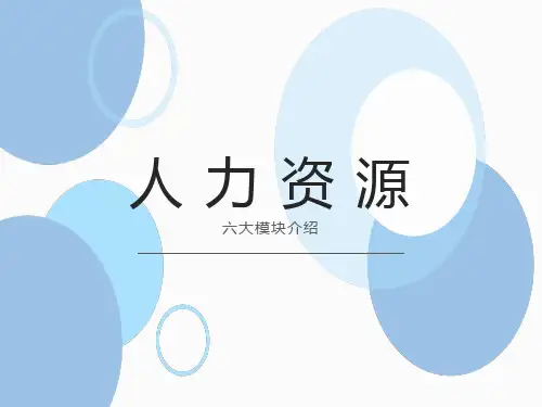人力资源六大模块介绍