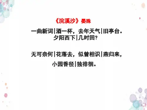 《浣溪沙》参考课件(共17张PPT)